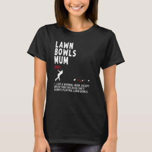 Camiseta Idea de Mamá de bowling en césped para mujeres y j