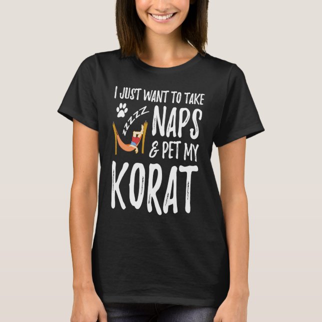Camiseta Idea de mamá del gato Korat Mom Nap (Anverso)