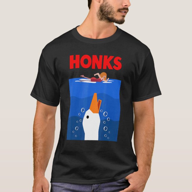 Camiseta Idea de meme de ganso Honk Pato gallina (Anverso)