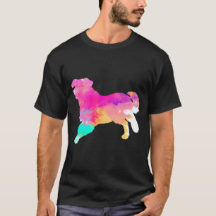 Camiseta Idea de Navidades de perros de color acuático de b