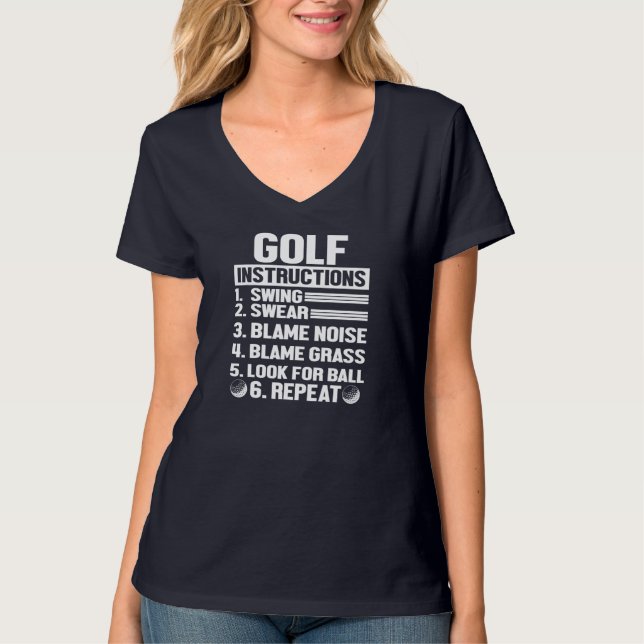 Camiseta Idea de Novedad para golf de divertidísimas instru (Anverso)