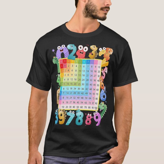 Camiseta Idea De Números De Dinosaurios Para Niños Y Dino M (Anverso)