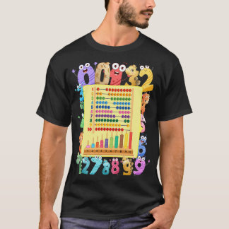 Camiseta Idea de números de dinosaurios para niños y maestr