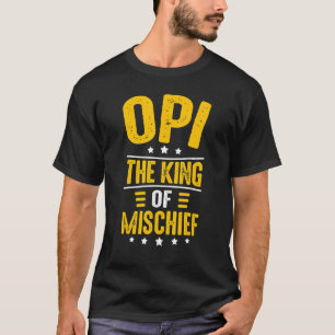 Camiseta Idea De Opi Para Hombres Abuelo Opi Rey De Mischie
