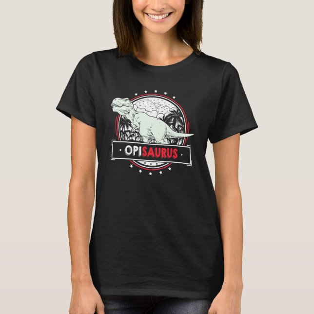 Camiseta Idea de Opi para hombres nietos Trex Opisaur (Anverso)