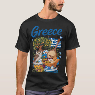 Camiseta Idea de outfit con la bandera griega para niños co