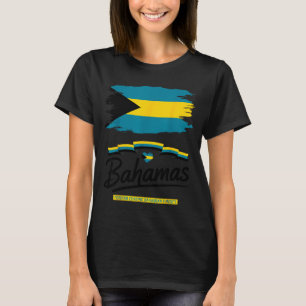 Camiseta idea de outfit de la bandera de Bahamas para mujer