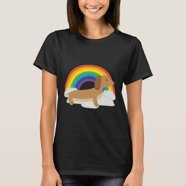 Camiseta Idea de Rainbow Dachshund Dachshund (Anverso)