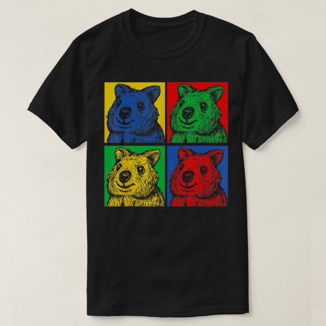 Camiseta Idea de regalo animal de Retro Australia Quokka (Diseño del anverso)