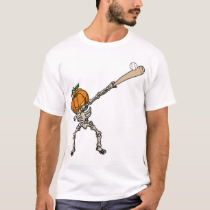 Camiseta Idea de regalo de béisbol con cabeza de calabaza d