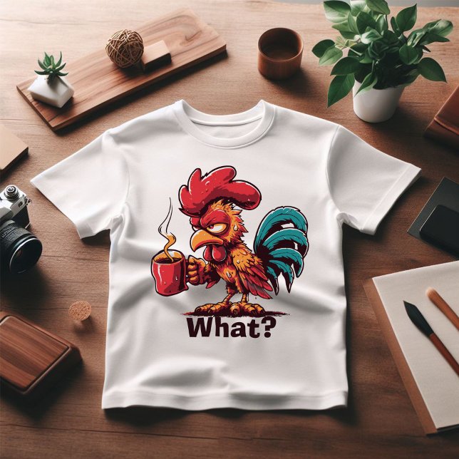 Camiseta Idea de regalo de café para beber gallo sarcástico (Subido por el creador)