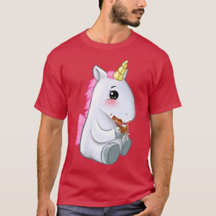 Camiseta Idea de regalo de chocolate de unicornio lindo