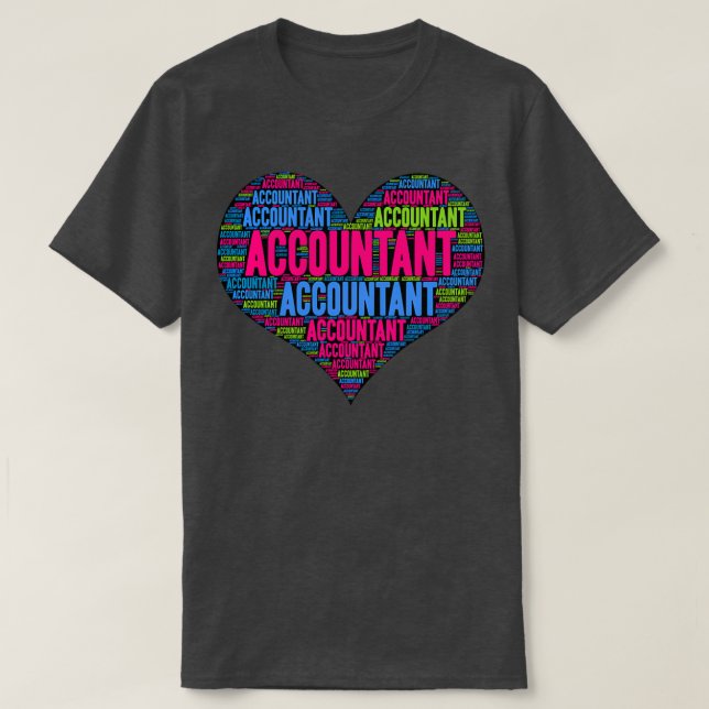 Camiseta Idea De Regalo De Contable Heart Awesome Para Cont (Diseño del anverso)