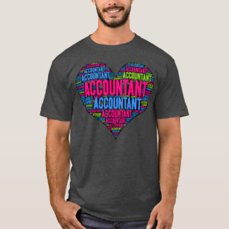 Camiseta Idea De Regalo De Contable Heart Awesome Para Cont
