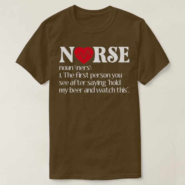 Camiseta Idea de regalo de enfermería divertida definición  (Diseño del anverso)