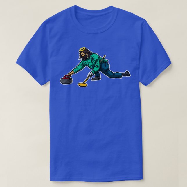 Camiseta Idea de regalo de Guay Jesus Curling (Diseño del anverso)