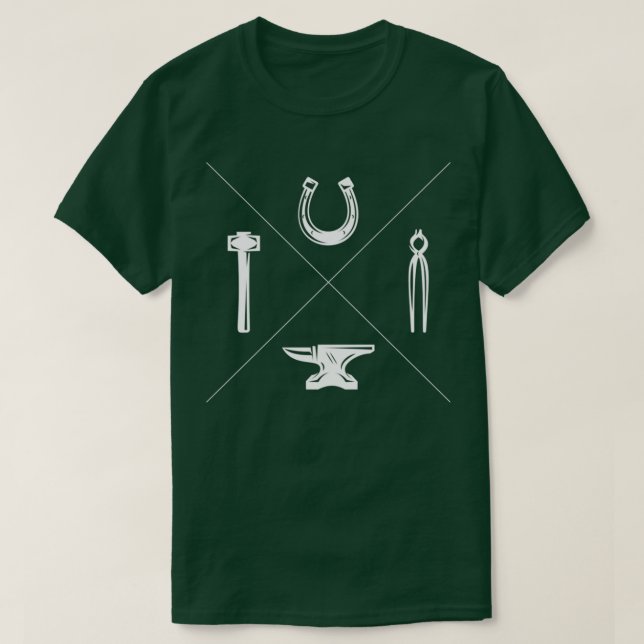 Camiseta Idea de regalo de herrero Farrier Hammer Anvil (Diseño del anverso)
