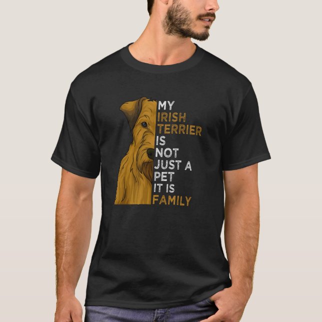Camiseta Idea de regalo de la familia irlandesa Terrier Dog (Anverso)