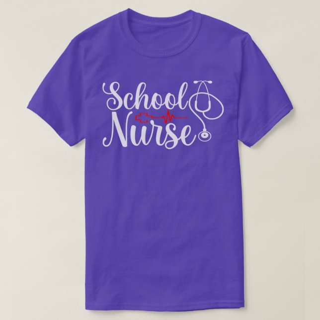 Camiseta Idea de regalo de Médica de enfermería escolar div (Diseño del anverso)