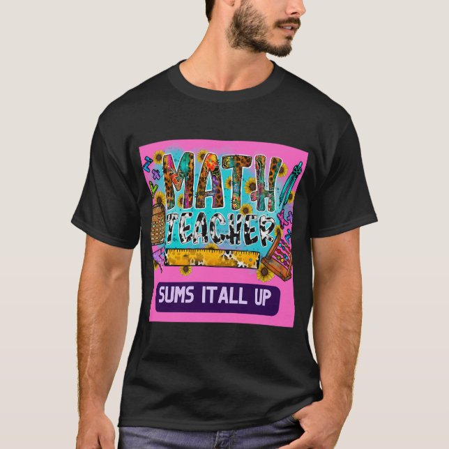 Camiseta Idea de regalo de profesor de matemáticas, esposa  (Anverso)