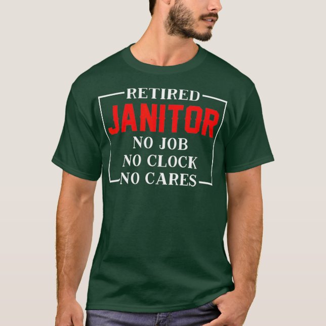 Camiseta Idea de regalo de retiro de Janitor T Retirada (Anverso)