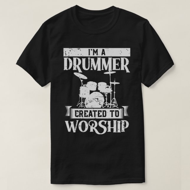 Camiseta Idea de regalo de tambor cristiano para los tambor (Diseño del anverso)