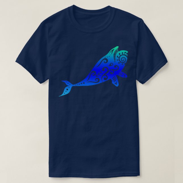 Camiseta Idea de regalo de tatuaje tribal de ballena asesin (Diseño del anverso)