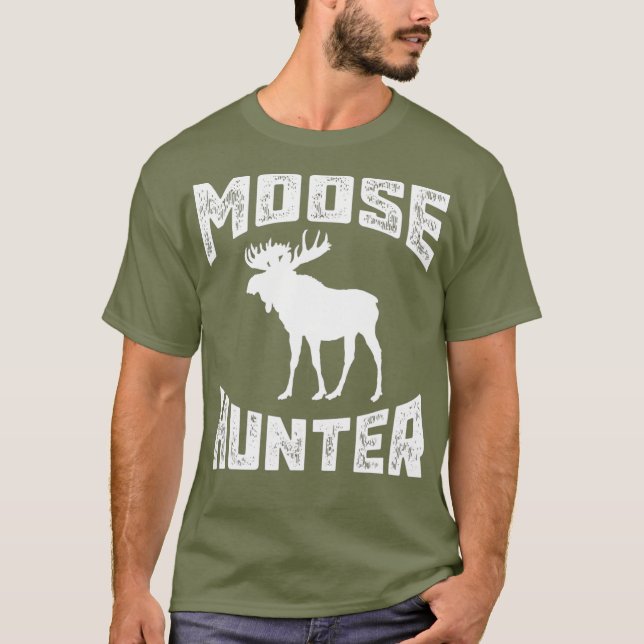 Camiseta Idea de regalo de toro de caza cómica de Moose     (Anverso)