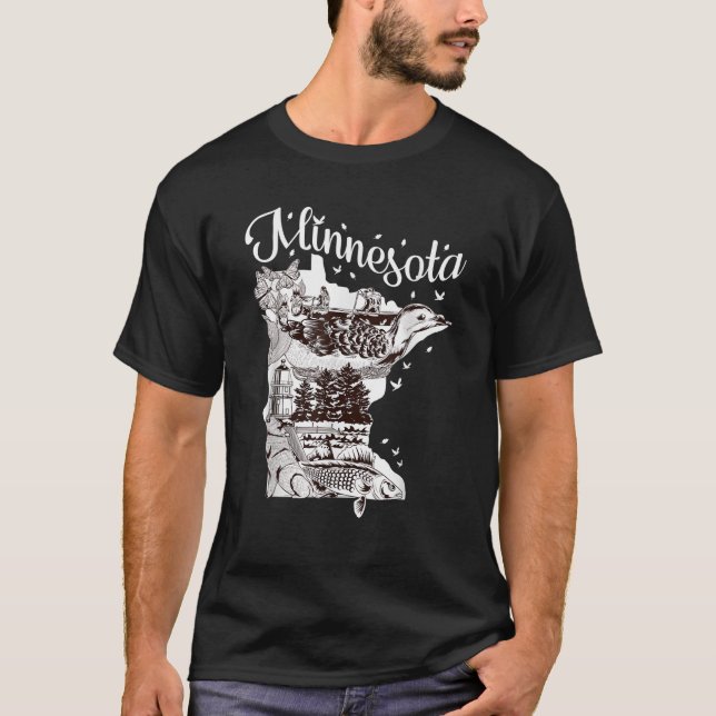 Camiseta Idea de regalo del norte para nativos de Minnesota (Anverso)