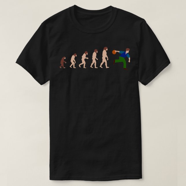 Camiseta Idea de regalo divertida de boliche de la evolució (Diseño del anverso)