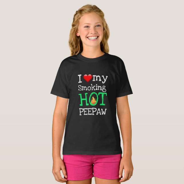 Camiseta IDEA DE regalo el día de San Valentín FUMAR PEEPAW (Anverso completo)