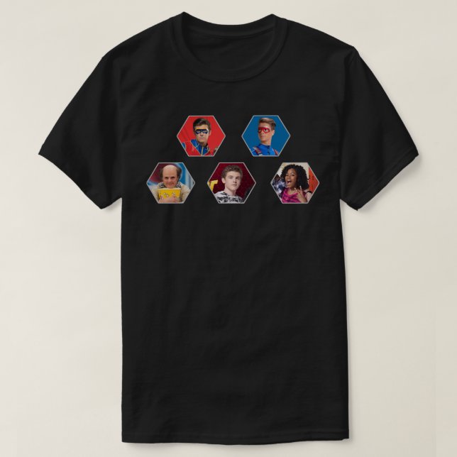 Camiseta Idea de regalo Henry Danger Hexagon Familia Fam Cu (Diseño del anverso)