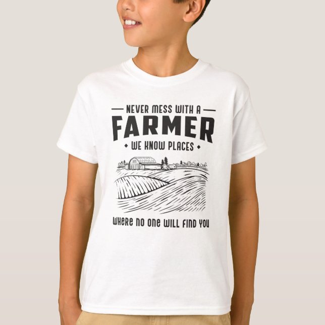 Camiseta Idea de regalo para tractores divertidos de agricu (Anverso)