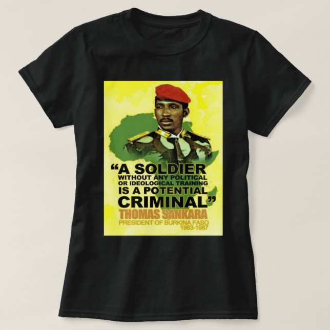 Camiseta Idea de regalo Thomas Revolutionary Sankara Graph  (Diseño del anverso)
