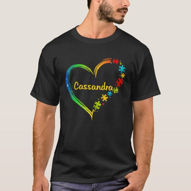 Camiseta idea de rompecabezas del corazón de la conciencia  (Anverso)