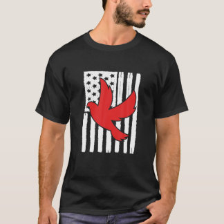 Camiseta Idea De Tema De La Paloma De La Bandera Estadounid