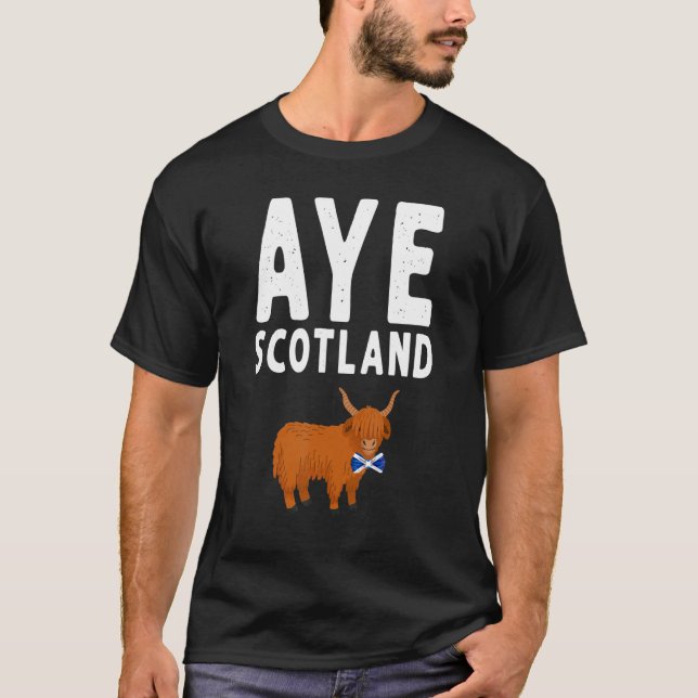 Camiseta Idea De Vaca En La Altiplano De Escocia De Aye Par (Anverso)