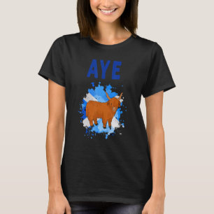 Camiseta Idea De Vaca En La Altiplano De Escocia De Aye Par