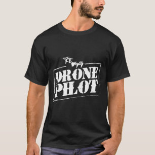 Camiseta Idea Del Maestro Quadcopter Del Piloto De Drones E