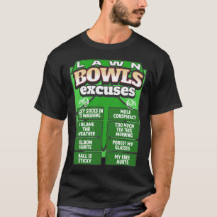 Camiseta Idea divertida de excusas de bolos sobre césped pa