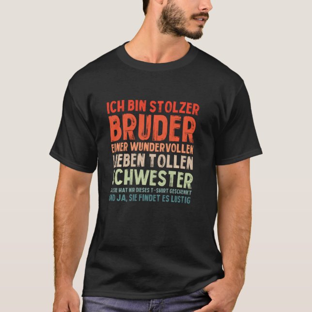 Camiseta Idea divertida de Ich Bin Stolzer Bruder (Anverso)