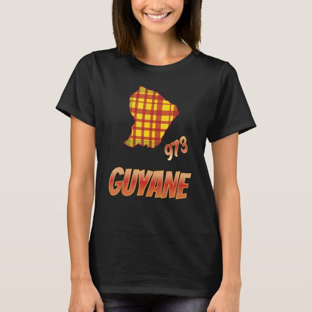 Camiseta idea for Guyanese Madras map of Guyana (Anverso)