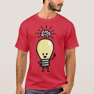 Camiseta Idea genio creativo bombilla de luz cerebro creati