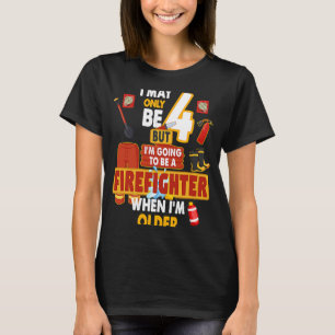Camiseta Idea para ropa de bombero para niños y niños 4 cum
