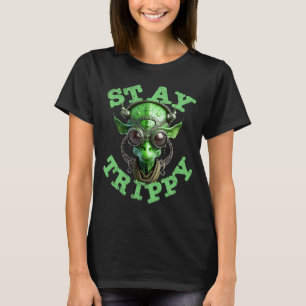 Camiseta idea Paz OVNI Quédate Trippy Pequeño Hippie Verde