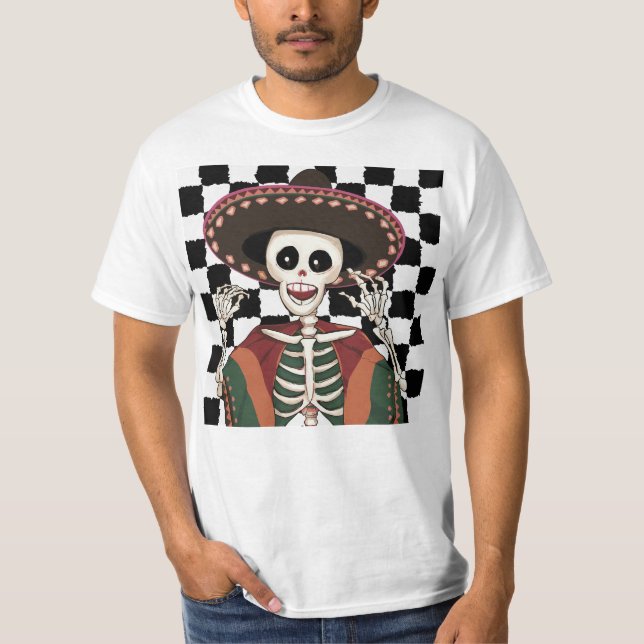 Camiseta Idea Poncho Sombrero de Cinco De Mayo (Anverso)