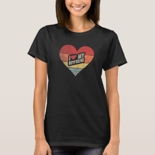 Camiseta Idea Retro Amo A Mi Novio El día de San Valentín B