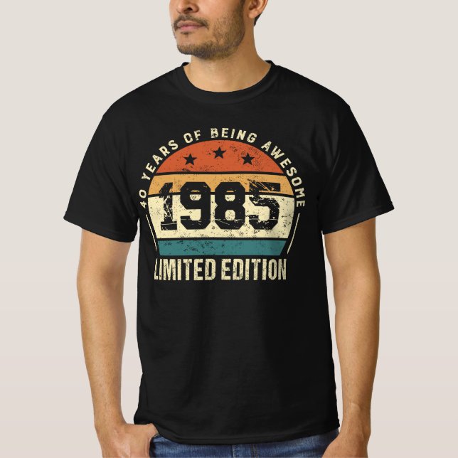 Camiseta Idea Retro Cumpleaños 40 Vintage 1985 (Anverso)