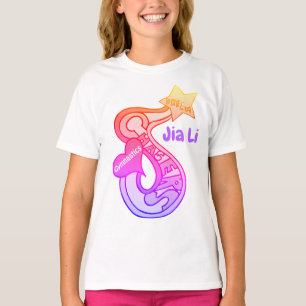 Camiseta ideal Jia Li del logotipo de la gimnasia