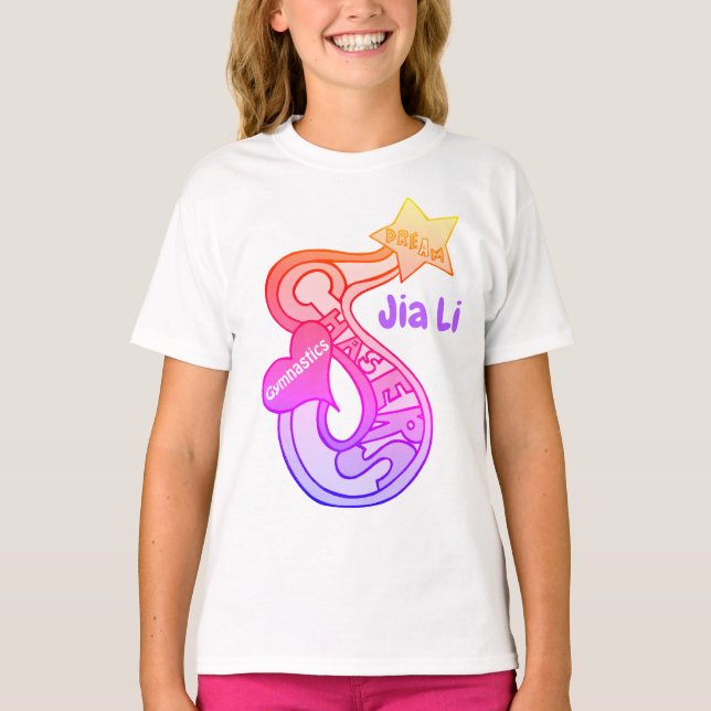 Camiseta ideal Jia Li del logotipo de la gimnasia (Anverso)